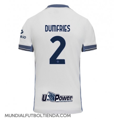 Camiseta Inter Milan Denzel Dumfries #2 Segunda Equipación Replica 2024-25 mangas cortas